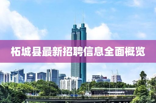柘城縣最新招聘信息全面概覽