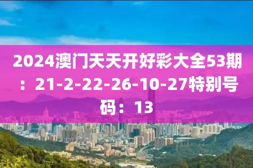 2024澳門天天開好彩大全53期：21-2-22-26-10-27特別號碼：13