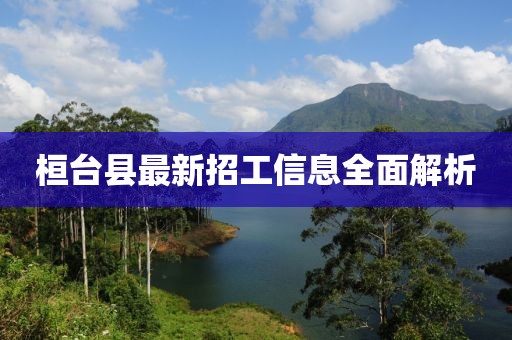 桓臺縣最新招工信息全面解析