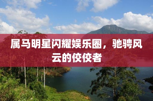 屬馬明星閃耀娛樂圈，馳騁風云的佼佼者