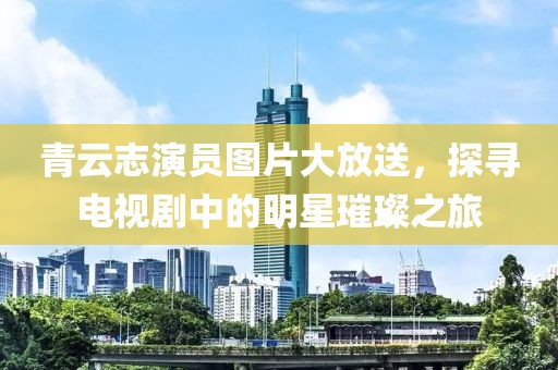 青云志演員圖片大放送，探尋電視劇中的明星璀璨之旅