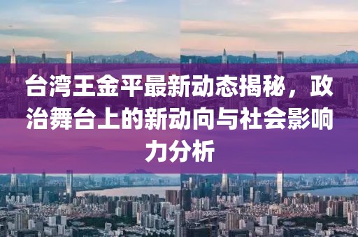 臺灣王金平最新動態揭秘，政治舞臺上的新動向與社會影響力分析