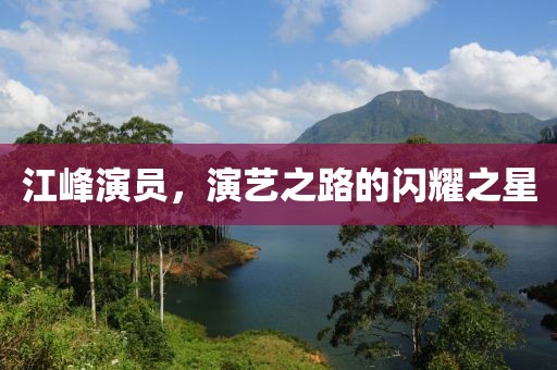 江峰演員，演藝之路的閃耀之星