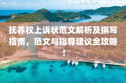撫養權上訴狀范文解析及撰寫指南，范文與指導建議全攻略！