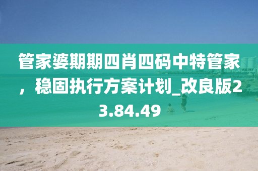 管家婆期期四肖四碼中特管家，穩固執行方案計劃_改良版23.84.49