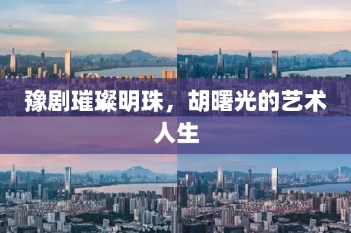 豫劇璀璨明珠，胡曙光的藝術人生