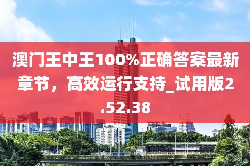 澳門王中王100%正確答案最新章節，高效運行支持_試用版2.52.38