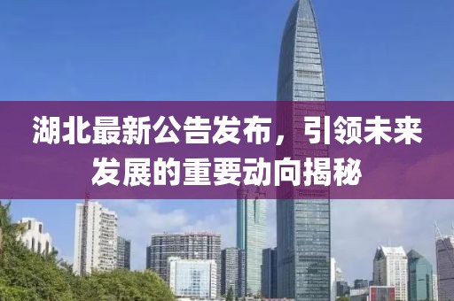 湖北最新公告發布，引領未來發展的重要動向揭秘