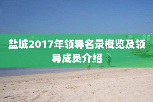 鹽城2017年領導名錄概覽及領導成員介紹