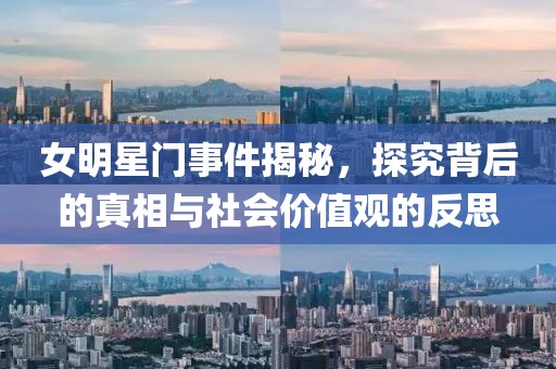 女明星門事件揭秘，探究背后的真相與社會價值觀的反思