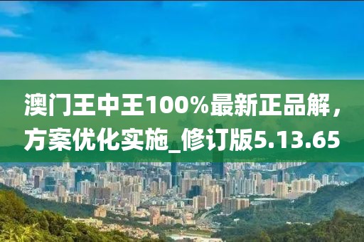 澳門王中王100%最新正品解，方案優化實施_修訂版5.13.65