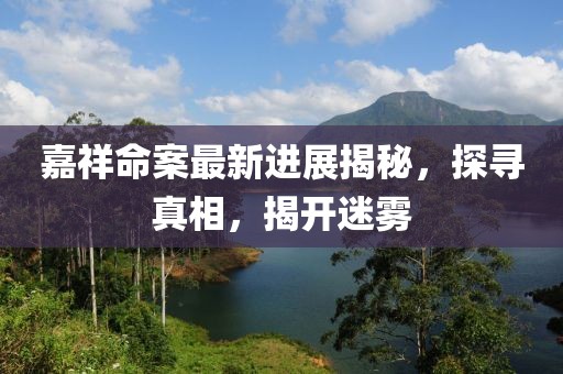 嘉祥命案最新進展揭秘，探尋真相，揭開迷霧