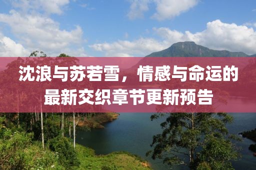 沈浪與蘇若雪，情感與命運的最新交織章節更新預告