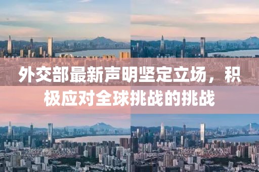 外交部最新聲明堅定立場，積極應對全球挑戰的挑戰