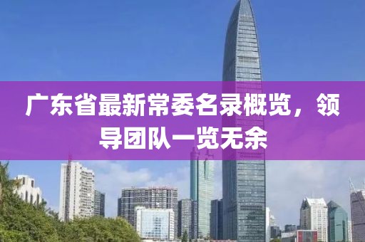 廣東省最新常委名錄概覽，領導團隊一覽無余