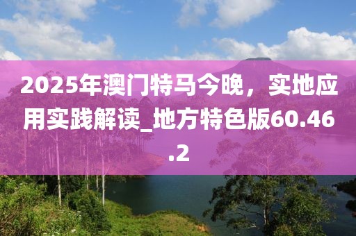 2025年澳門特馬今晚，實地應用實踐解讀_地方特色版60.46.2