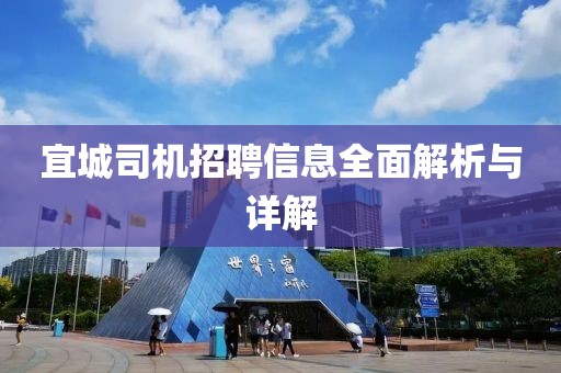 宜城司機招聘信息全面解析與詳解