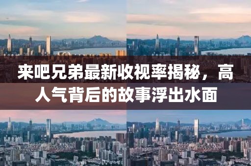 來吧兄弟最新收視率揭秘，高人氣背后的故事浮出水面