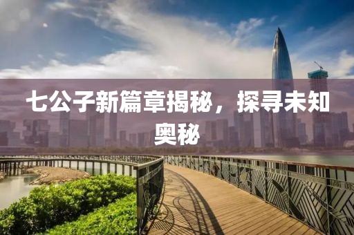 七公子新篇章揭秘，探尋未知奧秘