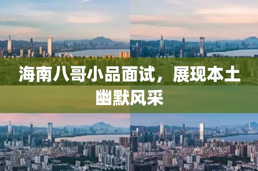 海南八哥小品面試，展現本土幽默風采