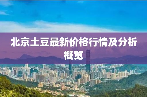 北京土豆最新價格行情及分析概覽