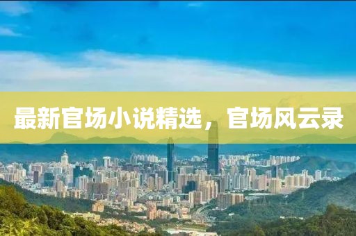 最新官場小說精選，官場風云錄