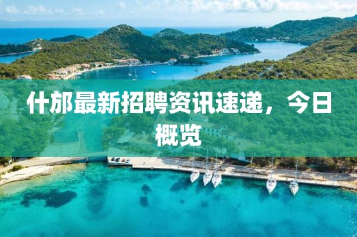什邡最新招聘資訊速遞，今日概覽
