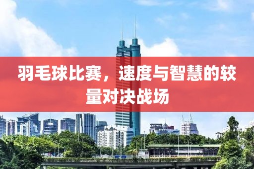 羽毛球比賽，速度與智慧的較量對決戰場