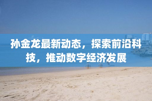 孫金龍最新動態，探索前沿科技，推動數字經濟發展