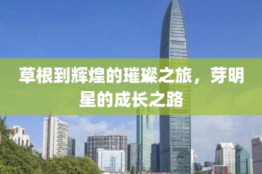 草根到輝煌的璀璨之旅，芽明星的成長之路