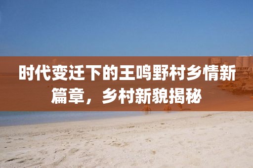 時代變遷下的王鳴野村鄉情新篇章，鄉村新貌揭秘