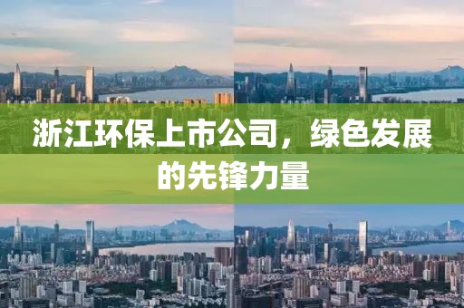 浙江環保上市公司，綠色發展的先鋒力量