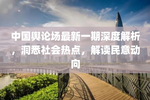 中國輿論場最新一期深度解析，洞悉社會熱點，解讀民意動向