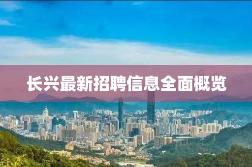 長興最新招聘信息全面概覽