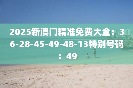 2025新澳門精準免費大全：36-28-45-49-48-13特別號碼：49