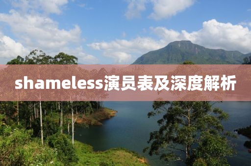 shameless演員表及深度解析