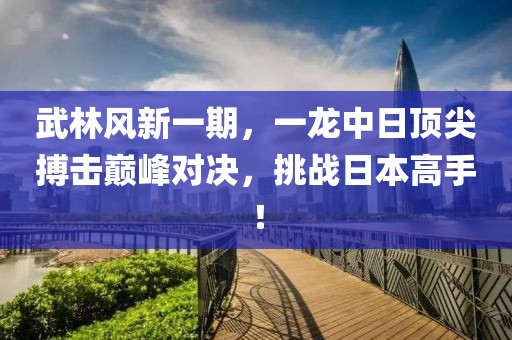 武林風新一期，一龍中日頂尖搏擊巔峰對決，挑戰日本高手！