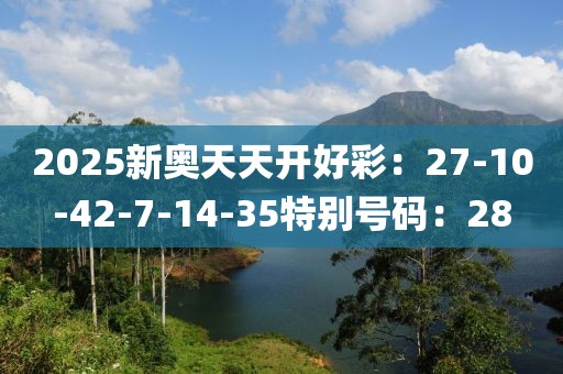 2025新奧天天開好彩：27-10-42-7-14-35特別號碼：28