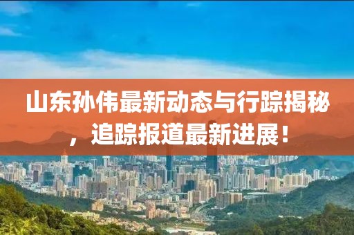 山東孫偉最新動態與行蹤揭秘，追蹤報道最新進展！