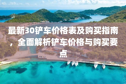 最新30鏟車價格表及購買指南，全面解析鏟車價格與購買要點