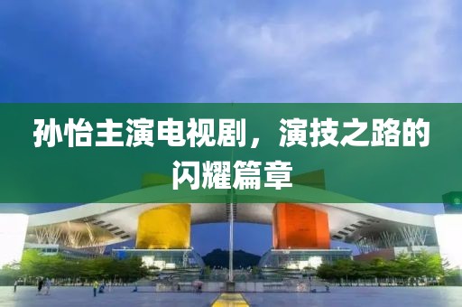 孫怡主演電視劇，演技之路的閃耀篇章