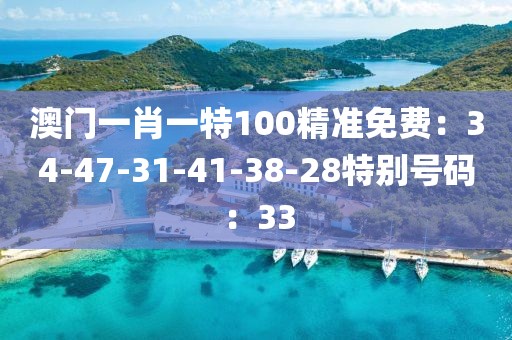 澳門一肖一特100精準免費：34-47-31-41-38-28特別號碼：33