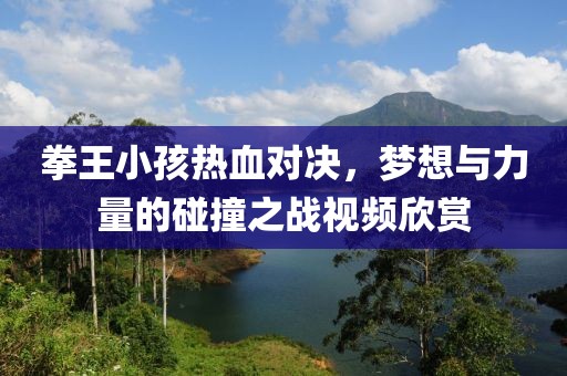拳王小孩熱血對決，夢想與力量的碰撞之戰視頻欣賞