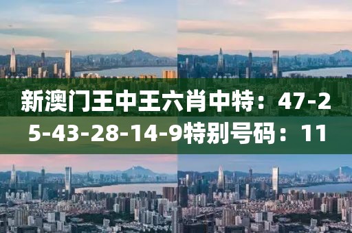 新澳門王中王六肖中特：47-25-43-28-14-9特別號碼：11