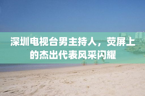 深圳電視臺男主持人，熒屏上的杰出代表風采閃耀