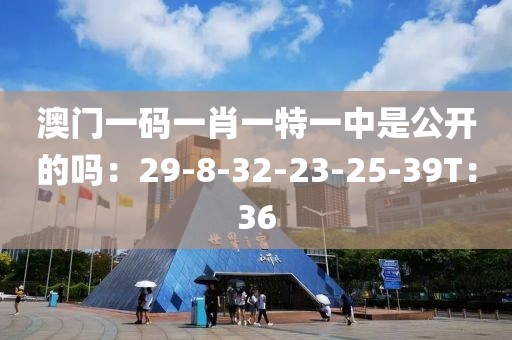 澳門一碼一肖一特一中是公開的嗎：29-8-32-23-25-39T：36